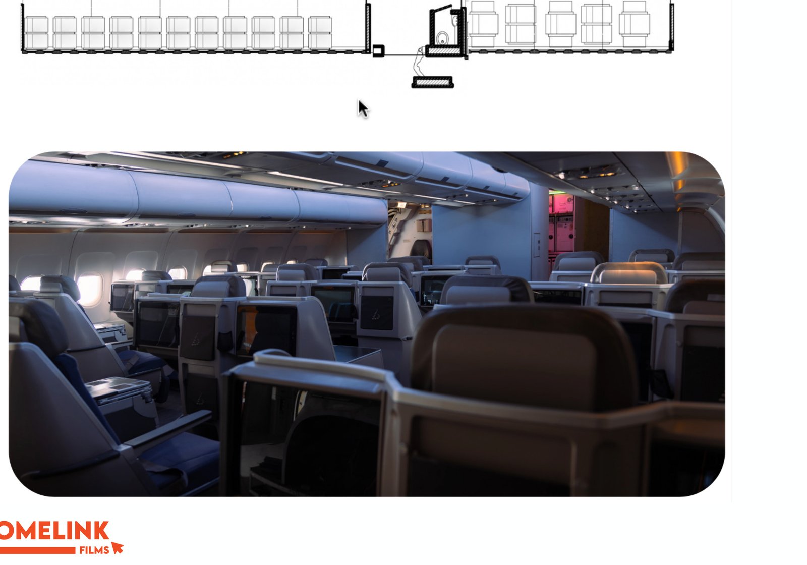Widebody business class cabin set — Budapest